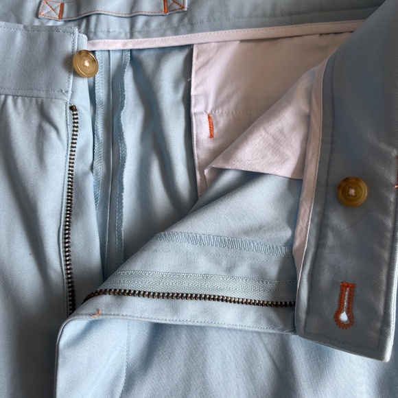 J.McLaughlin Sz 36 LightBlue Taylor Straight Fit Chino in Italian Twill Cotton - Picture 4 of 13